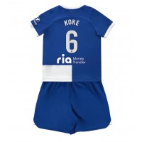 Camisa de Futebol Atletico Madrid Koke #6 Equipamento Secundário Infantil 2023-24 Manga Curta (+ Calças curtas)